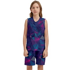 Turquoise Abstract Black Galaxy Pattern Turquoise Kids  Basketball Mesh Set by Bedest