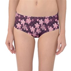 Cherry Blossoms Japanese Mid-waist Bikini Bottoms by HermanTelo