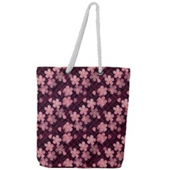 Cherry Blossoms Japanese Full Print Rope Handle Tote (large) by HermanTelo
