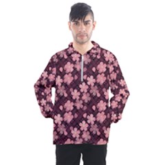Cherry Blossoms Japanese Men s Half Zip Pullover by HermanTelo