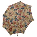 Letters Writing Paper Text Pattern Hook Handle Umbrellas (Medium) View2