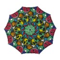 Funky Alien Pattern Abstract Colourful Drawing Automatic Folding Umbrella with Case (Large) View1