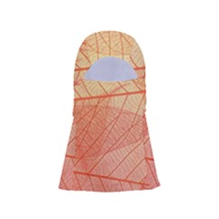 Abstract Texture Of Colorful Bright Pattern Of Transparent Leaves Of Orange And Yellow Color Adjustable Balaclava Face Mask by Posterlux