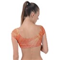 Abstract Texture Of Colorful Bright Pattern Of Transparent Leaves Of Orange And Yellow Color Cap Sleeve Ring Bikini Top View2