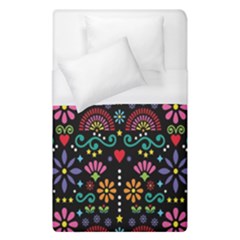 Mexican Folk Art Seamless Pattern Colorful Duvet Cover (single Size) by Paksenen