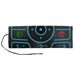 Retro Mobile Device Output Device Roll Up Canvas Pencil Holder (m) by Bedest