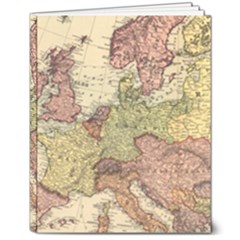 Retro Old Vintage Map Of Europe 8  X 10  Hardcover Notebook by Bedest