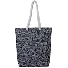 Be True Be Yourself Typographic Print Pattern Full Print Rope Handle Tote (small) by dflcprintsclothing