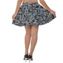 Be true be yourself typographic print pattern Velvet Skater Skirt View2