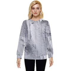 Wall With Cracked White Paint Texture Hidden Pocket Sweatshirt by dflcprintsclothing