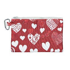 Valentine Canvas Cosmetic Bag (large) by pollyparadiseartshop