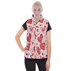Be My Valentine Women s Button Up Vest by pollyparadiseartshop