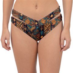 Tribal Chic Double Strap Halter Bikini Bottoms by pollyparadiseartshop