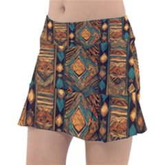 Tribal Chic Classic Tennis Skirt by pollyparadiseartshop