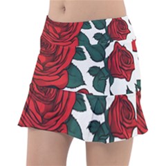 Roses Classic Tennis Skirt by pollyparadiseartshop