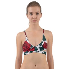 Roses Wrap Around Bikini Top by pollyparadiseartshop
