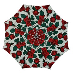 Roses Automatic Folding Umbrella With Case (medium) by pollyparadiseartshop