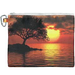 Sunset Nature Sea Dusk Landscape Canvas Cosmetic Bag (xxxl) by Salmanaz77