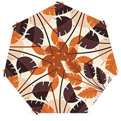 Leaves Boho Monster Nature Automatic Folding Umbrella With Case (small) by Salmanaz77