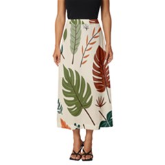 Leaves Autumn Classic Midi Chiffon Skirt by Salmanaz77