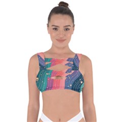 Art Abstract Pattern Bandaged Up Bikini Top by Salmanaz77