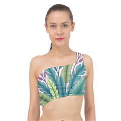 Illustrations Plants Nature Leaves Spliced Up Bikini Top  by Salmanaz77
