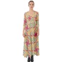 Abstract Pattern Design Scrapbooking Button Up Boho Maxi Dress View1