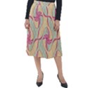 Abstract Pattern Design Scrapbooking Classic Velour Midi Skirt  View1
