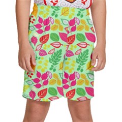 Flower Flora Floral Nature Pattern Seamless Kids  Basketball Shorts by Bedest