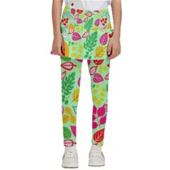 Flower Flora Floral Nature Pattern Seamless Kids  Skirted Pants by Bedest