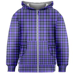 Blue Tartan Plaid 1 Kids  Zipper Hoodie Without Drawstring by dressshop