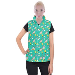 Naso Flame Fabric Women s Button Up Vest by SeaworthyClothing