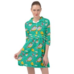 Naso Flame Fabric Mini Skater Shirt Dress by SeaworthyClothing