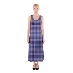 Purple Plaid Tartan 1 Sleeveless Maxi Dress by dressshop