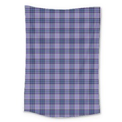 Purple Plaid Tartan 1 Large Tapestry by dressshop