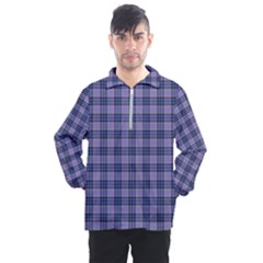 Purple Plaid Tartan 1 Men s Half Zip Pullover by dressshop