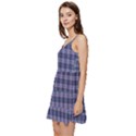 Purple Plaid Tartan 1 Short Frill Dress View2