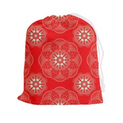 Crimson Current Drawstring Pouch (2xl) by ArtfulThreads