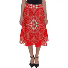 Crimson Current Perfect Length Midi Skirt by ArtfulThreads