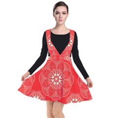 Crimson Current Plunge Pinafore Dress by ArtfulThreads
