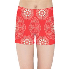Crimson Current Kids  Sports Shorts by ArtfulThreads