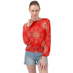 Crimson Current Banded Bottom Chiffon Top by ArtfulThreads