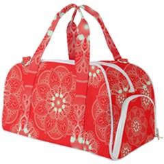 Crimson Current Burner Gym Duffel Bag by ArtfulThreads