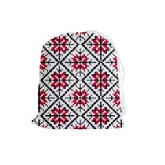 Ukrainian Folk Seamless Pattern Ornament Ethnic Ornament Border Element Traditional Art Drawstring Pouch (large) by Grandong