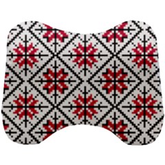 Ukrainian Folk Seamless Pattern Ornament Ethnic Ornament Border Element Traditional Art Head Support Cushion by Grandong