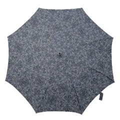 Blue Ornament Complex Mosaic Print Pattern Hook Handle Umbrellas (medium) by dflcprintsclothing