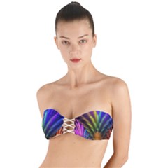 Abstract Colors - , Abstract Colors Twist Bandeau Bikini Top by kyorashop23