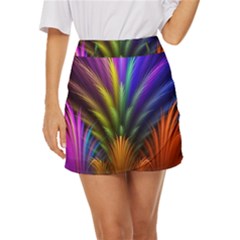 Abstract Colors - , Abstract Colors Mini Front Wrap Skirt by kyorashop23