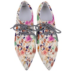 Abstract Floral Background Pointed Oxford Shoes by kyorashop23