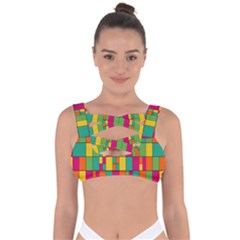 Abstract-background Bandaged Up Bikini Top by kyorashop23